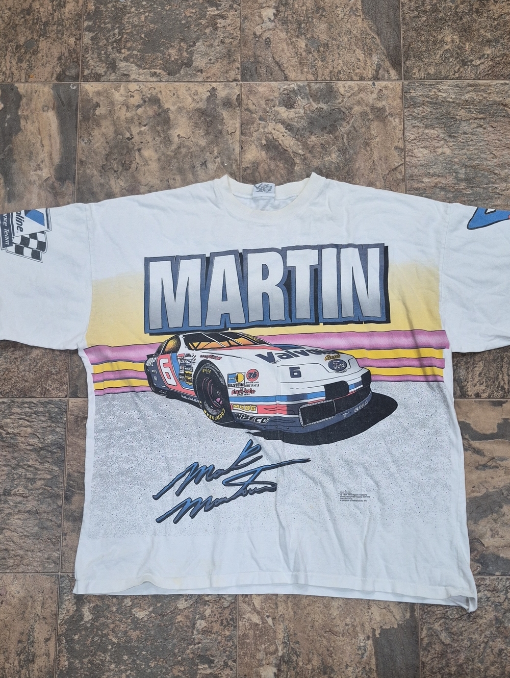 Vintage 90’s Motorsport Mark Martin Pure Power Graphic t-shirt size XXL